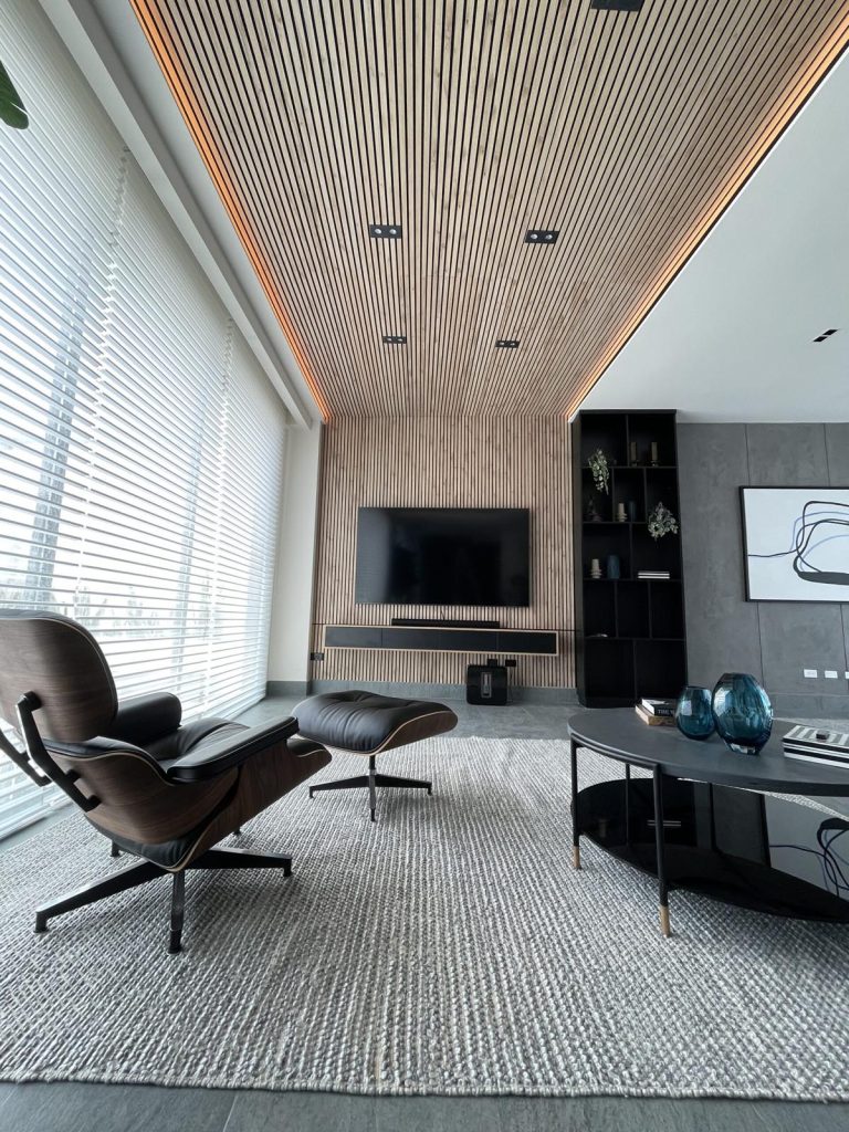 Despatx de direcció amb panell acústic decoratiu ECOnordik