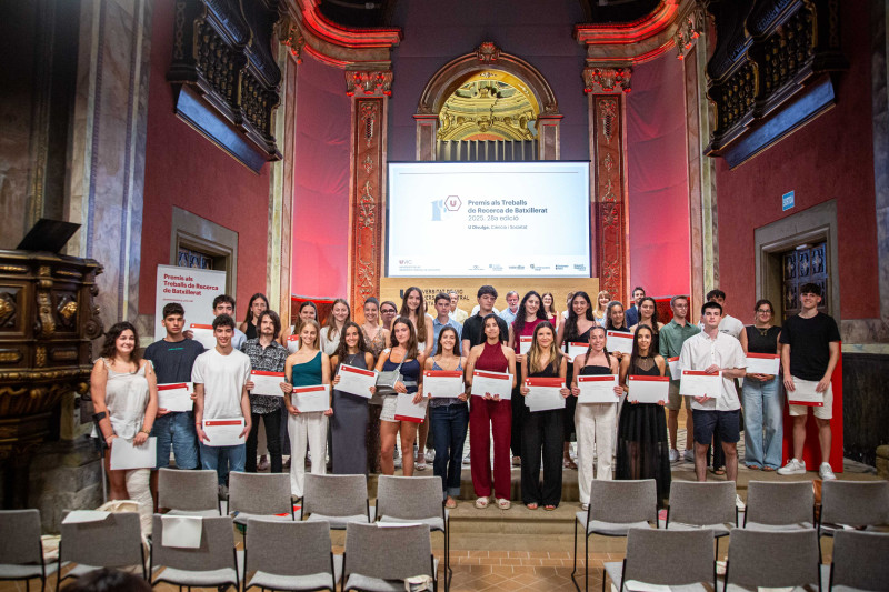 Fotografia dels estudiants premiats